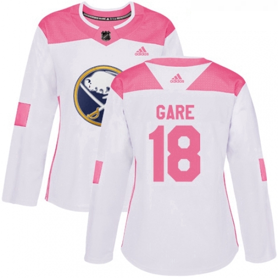 Womens Adidas Buffalo Sabres 18 Danny Gare Authentic WhitePink Fashion NHL Jersey Womens Adidas Buffalo Sabres 18 Danny Gare Authentic WhitePink Fashion NHL Jersey