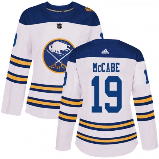 Womens Adidas Buffalo Sabres 19 Jake McCabe Authentic White 2018 Winter Classic NHL Jersey Womens Adidas Buffalo Sabres 19 Jake McCabe Authentic White 2018 Winter Classic NHL Jersey
