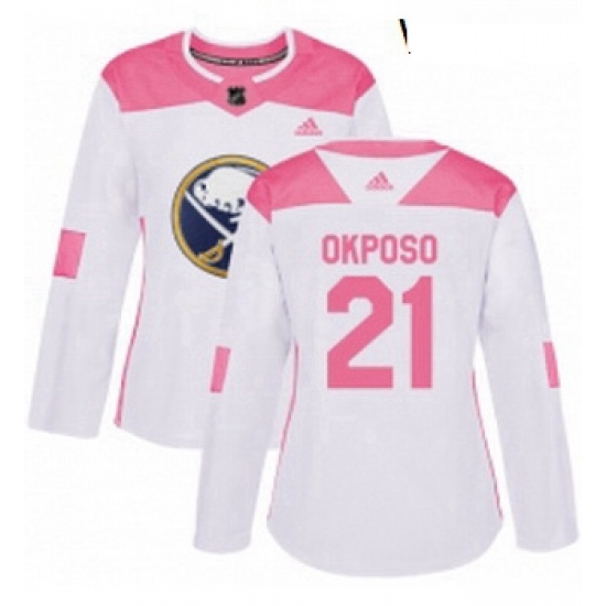 Womens Adidas Buffalo Sabres 21 Kyle Okposo Authentic WhitePink Fashion NHL Jersey Womens Adidas Buffalo Sabres 21 Kyle Okposo Authentic WhitePink Fashion NHL Jersey