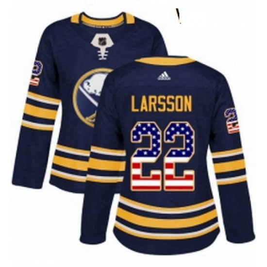 Womens Adidas Buffalo Sabres 22 Johan Larsson Authentic Navy Blue USA Flag Fashion NHL Jersey Womens Adidas Buffalo Sabres 22 Johan Larsson Authentic Navy Blue USA Flag Fashion NHL Jersey