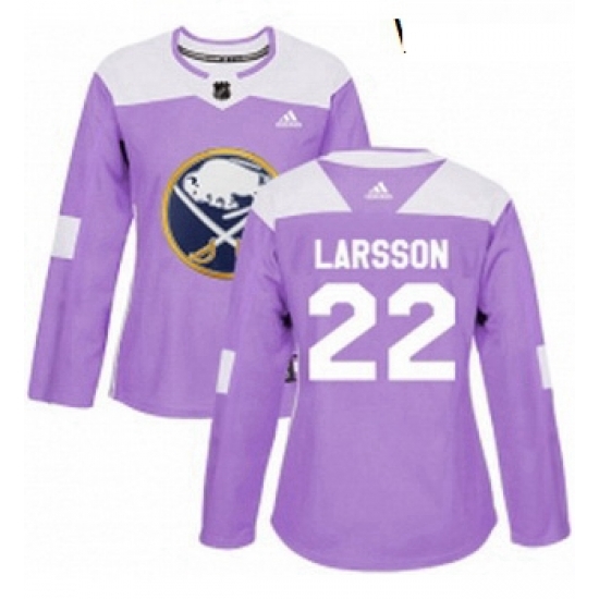 Womens Adidas Buffalo Sabres 22 Johan Larsson Authentic Purple Fights Cancer Practice NHL Jersey Womens Adidas Buffalo Sabres 22 Johan Larsson Authentic Purple Fights Cancer Practice NHL Jersey