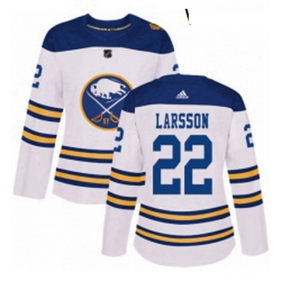 Womens Adidas Buffalo Sabres 22 Johan Larsson Authentic White 2018 Winter Classic NHL Jersey Womens Adidas Buffalo Sabres 22 Johan Larsson Authentic White 2018 Winter Classic NHL Jersey