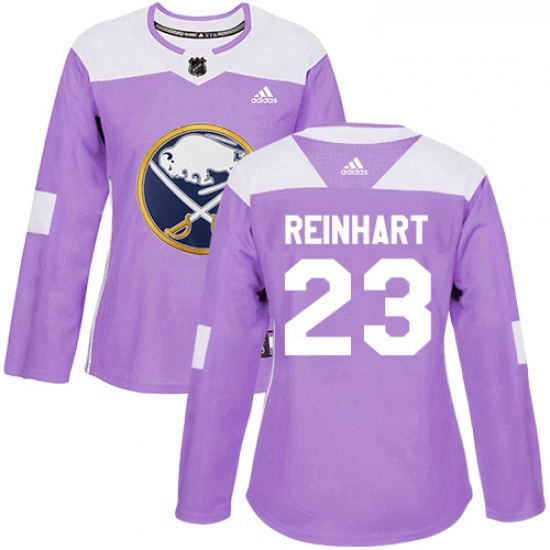 Womens Adidas Buffalo Sabres 23 Sam Reinhart Authentic Purple Fights Cancer Practice NHL Jersey Womens Adidas Buffalo Sabres 23 Sam Reinhart Authentic Purple Fights Cancer Practice NHL Jersey