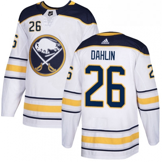 Womens Adidas Buffalo Sabres 26 Rasmus Dahlin Authentic White Away NHL Jersey Womens Adidas Buffalo Sabres 26 Rasmus Dahlin Authentic White Away NHL Jersey
