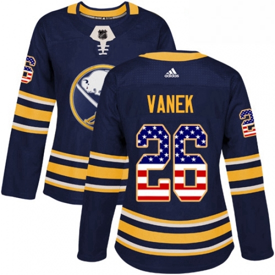 Womens Adidas Buffalo Sabres 26 Thomas Vanek Authentic Navy Blue USA Flag Fashion NHL Jersey Womens Adidas Buffalo Sabres 26 Thomas Vanek Authentic Navy Blue USA Flag Fashion NHL Jersey