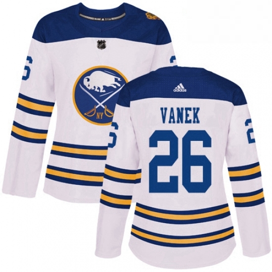 Womens Adidas Buffalo Sabres 26 Thomas Vanek Authentic White 2018 Winter Classic NHL Jersey Womens Adidas Buffalo Sabres 26 Thomas Vanek Authentic White 2018 Winter Classic NHL Jersey