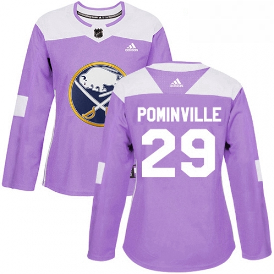 Womens Adidas Buffalo Sabres 29 Jason Pominville Authentic Purple Fights Cancer Practice NHL Jersey Womens Adidas Buffalo Sabres 29 Jason Pominville Authentic Purple Fights Cancer Practice NHL Jersey