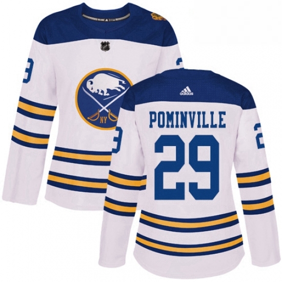 Womens Adidas Buffalo Sabres 29 Jason Pominville Authentic White 2018 Winter Classic NHL Jersey Womens Adidas Buffalo Sabres 29 Jason Pominville Authentic White 2018 Winter Classic NHL Jersey