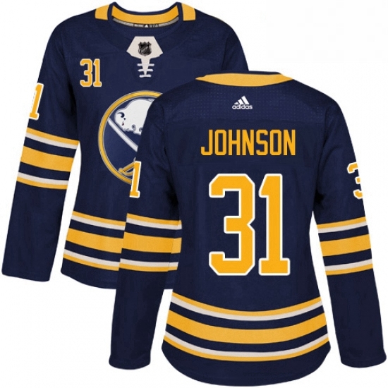 Womens Adidas Buffalo Sabres 31 Chad Johnson Authentic Navy Blue Home NHL Jersey Womens Adidas Buffalo Sabres 31 Chad Johnson Authentic Navy Blue Home NHL Jersey