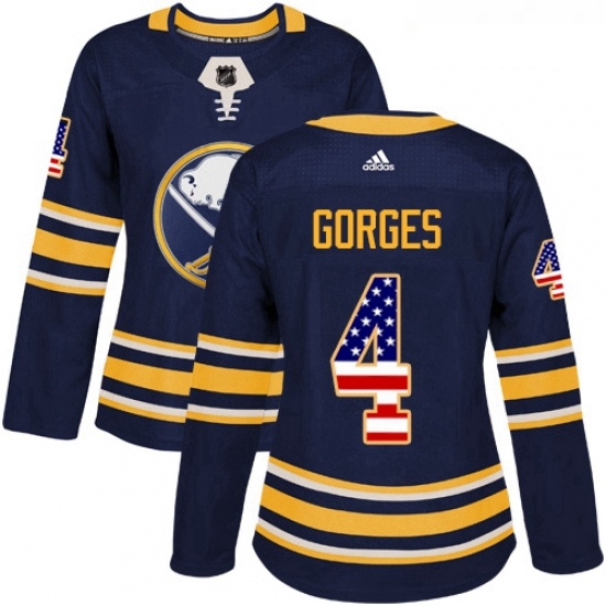 Womens Adidas Buffalo Sabres 4 Josh Gorges Authentic Navy Blue USA Flag Fashion NHL Jersey Womens Adidas Buffalo Sabres 4 Josh Gorges Authentic Navy Blue USA Flag Fashion NHL Jersey