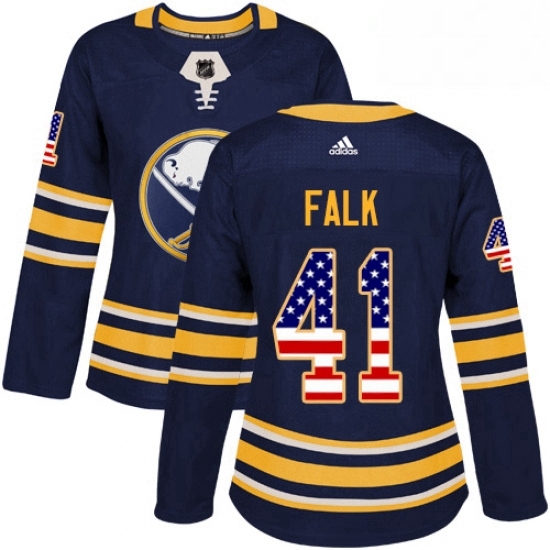 Womens Adidas Buffalo Sabres 41 Justin Falk Authentic Navy Blue USA Flag Fashion NHL Jersey Womens Adidas Buffalo Sabres 41 Justin Falk Authentic Navy Blue USA Flag Fashion NHL Jersey