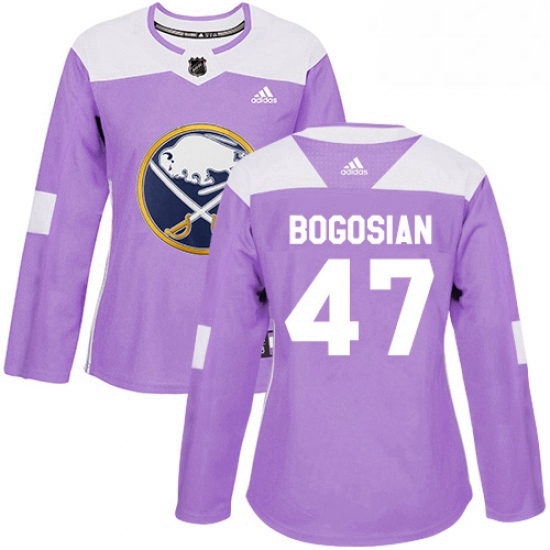 Womens Adidas Buffalo Sabres 47 Zach Bogosian Authentic Purple Fights Cancer Practice NHL Jersey Womens Adidas Buffalo Sabres 47 Zach Bogosian Authentic Purple Fights Cancer Practice NHL Jersey