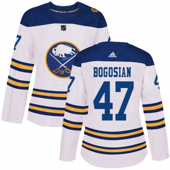 Womens Adidas Buffalo Sabres 47 Zach Bogosian Authentic White 2018 Winter Classic NHL Jersey Womens Adidas Buffalo Sabres 47 Zach Bogosian Authentic White 2018 Winter Classic NHL Jersey