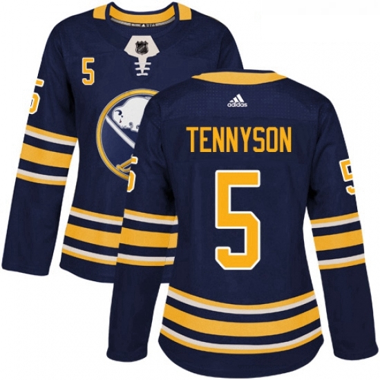 Womens Adidas Buffalo Sabres 5 Matt Tennyson Authentic Navy Blue Home NHL Jersey Womens Adidas Buffalo Sabres 5 Matt Tennyson Authentic Navy Blue Home NHL Jersey
