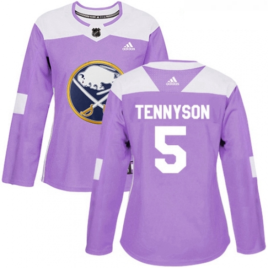 Womens Adidas Buffalo Sabres 5 Matt Tennyson Authentic Purple Fights Cancer Practice NHL Jersey Womens Adidas Buffalo Sabres 5 Matt Tennyson Authentic Purple Fights Cancer Practice NHL Jersey