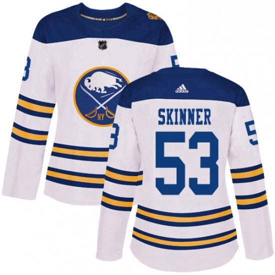 Womens Adidas Buffalo Sabres 53 Jeff Skinner White Authentic 2018 Winter Classic Stitched NHL Jersey Womens Adidas Buffalo Sabres 53 Jeff Skinner White Authentic 2018 Winter Classic Stitched NHL Jersey