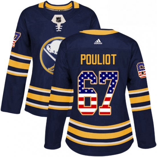 Womens Adidas Buffalo Sabres 67 Benoit Pouliot Authentic Navy Blue USA Flag Fashion NHL Jersey Womens Adidas Buffalo Sabres 67 Benoit Pouliot Authentic Navy Blue USA Flag Fashion NHL Jersey
