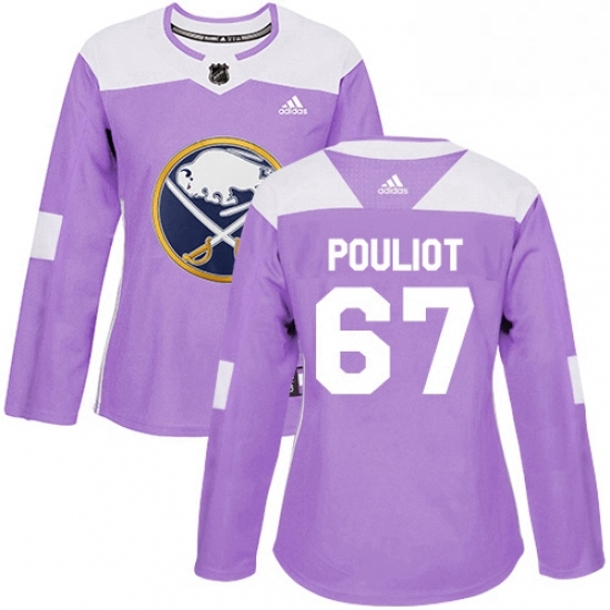 Womens Adidas Buffalo Sabres 67 Benoit Pouliot Authentic Purple Fights Cancer Practice NHL Jersey Womens Adidas Buffalo Sabres 67 Benoit Pouliot Authentic Purple Fights Cancer Practice NHL Jersey
