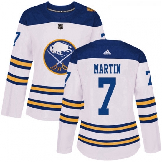 Womens Adidas Buffalo Sabres 7 Rick Martin Authentic White 2018 Winter Classic NHL Jersey Womens Adidas Buffalo Sabres 7 Rick Martin Authentic White 2018 Winter Classic NHL Jersey