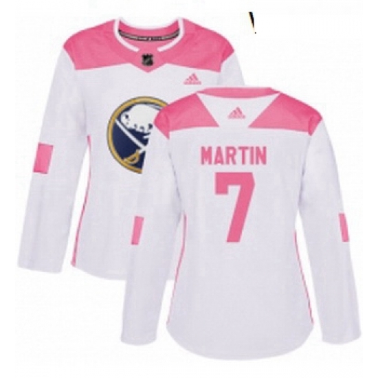 Womens Adidas Buffalo Sabres 7 Rick Martin Authentic WhitePink Fashion NHL Jersey Womens Adidas Buffalo Sabres 7 Rick Martin Authentic WhitePink Fashion NHL Jersey