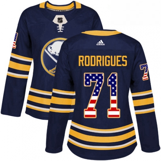 Womens Adidas Buffalo Sabres 71 Evan Rodrigues Authentic Navy Blue USA Flag Fashion NHL Jersey Womens Adidas Buffalo Sabres 71 Evan Rodrigues Authentic Navy Blue USA Flag Fashion NHL Jersey
