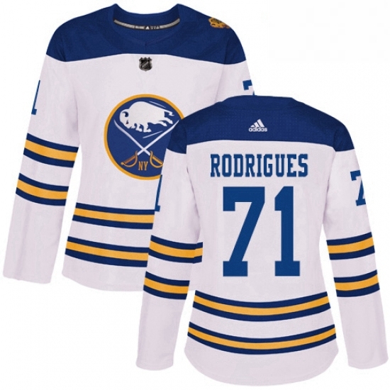 Womens Adidas Buffalo Sabres 71 Evan Rodrigues Authentic White 2018 Winter Classic NHL Jersey Womens Adidas Buffalo Sabres 71 Evan Rodrigues Authentic White 2018 Winter Classic NHL Jersey