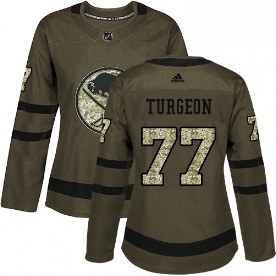 Womens Adidas Buffalo Sabres 77 Pierre Turgeon Authentic Green Salute to Service NHL Jersey Womens Adidas Buffalo Sabres 77 Pierre Turgeon Authentic Green Salute to Service NHL Jersey