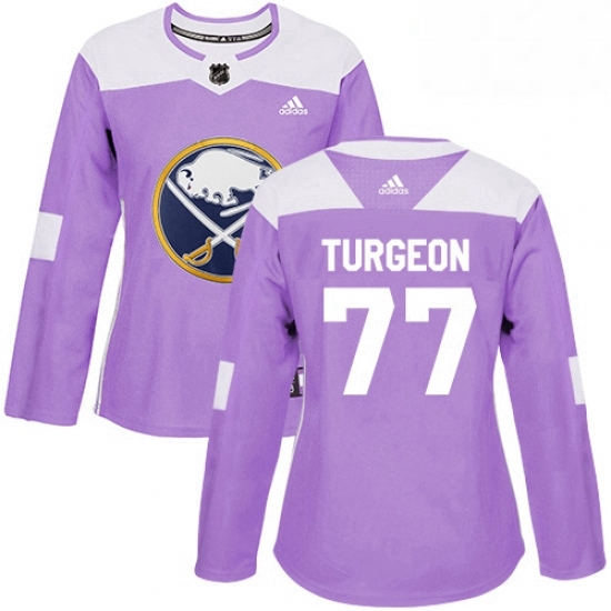 Womens Adidas Buffalo Sabres 77 Pierre Turgeon Authentic Purple Fights Cancer Practice NHL Jersey Womens Adidas Buffalo Sabres 77 Pierre Turgeon Authentic Purple Fights Cancer Practice NHL Jersey