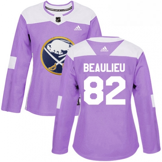 Womens Adidas Buffalo Sabres 82 Nathan Beaulieu Authentic Purple Fights Cancer Practice NHL Jersey Womens Adidas Buffalo Sabres 82 Nathan Beaulieu Authentic Purple Fights Cancer Practice NHL Jersey