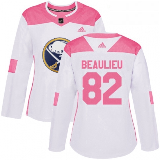 Womens Adidas Buffalo Sabres 82 Nathan Beaulieu Authentic WhitePink Fashion NHL Jersey Womens Adidas Buffalo Sabres 82 Nathan Beaulieu Authentic WhitePink Fashion NHL Jersey