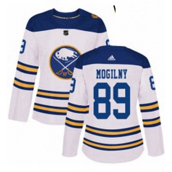 Womens Adidas Buffalo Sabres 89 Alexander Mogilny Authentic White 2018 Winter Classic NHL Jersey Womens Adidas Buffalo Sabres 89 Alexander Mogilny Authentic White 2018 Winter Classic NHL Jersey