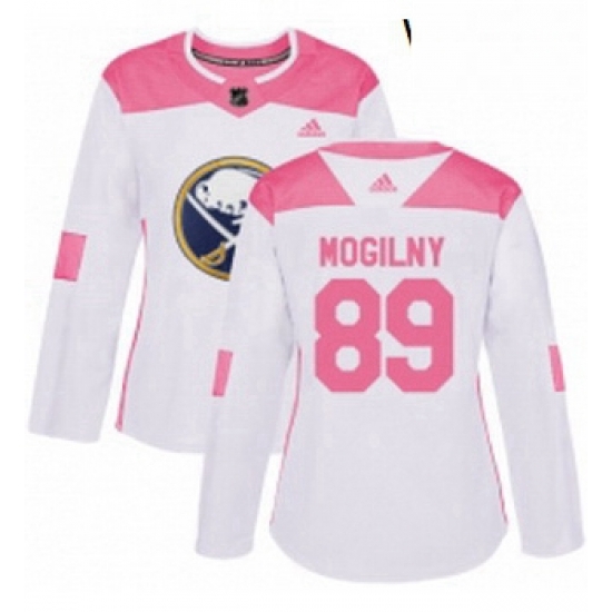 Womens Adidas Buffalo Sabres 89 Alexander Mogilny Authentic WhitePink Fashion NHL Jersey Womens Adidas Buffalo Sabres 89 Alexander Mogilny Authentic WhitePink Fashion NHL Jersey