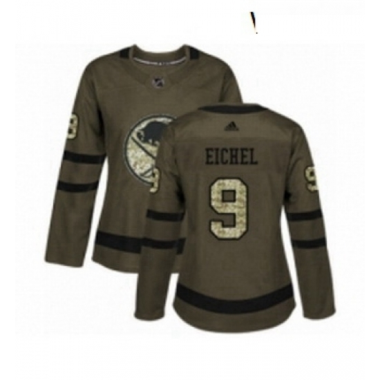 Womens Adidas Buffalo Sabres 9 Jack Eichel Authentic Green Salute to Service NHL Jersey Womens Adidas Buffalo Sabres 9 Jack Eichel Authentic Green Salute to Service NHL Jersey