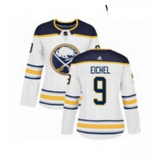 Womens Adidas Buffalo Sabres 9 Jack Eichel Authentic White Away NHL Jersey Womens Adidas Buffalo Sabres 9 Jack Eichel Authentic White Away NHL Jersey
