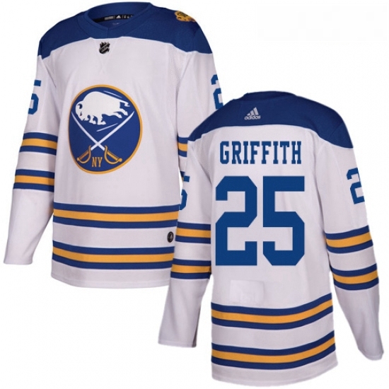 Youth Adidas Buffalo Sabres 25 Seth Griffith Authentic White 2018 Winter Classic NHL Jersey Youth Adidas Buffalo Sabres 25 Seth Griffith Authentic White 2018 Winter Classic NHL Jersey