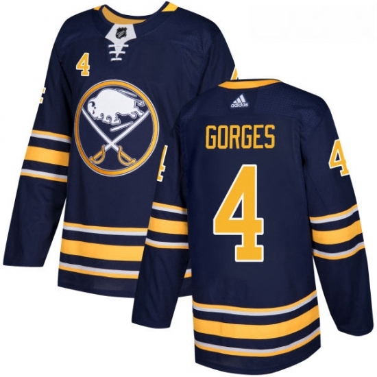 Youth Adidas Buffalo Sabres 4 Josh Gorges Premier Navy Blue Home NHL Jersey Youth Adidas Buffalo Sabres 4 Josh Gorges Premier Navy Blue Home NHL Jersey