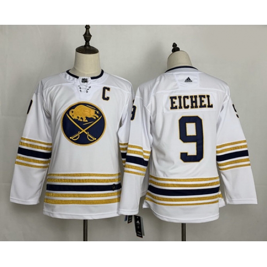 Youth Sabres 9 Jack Eichel White 50th Anniversary Adidas Jersey Youth Sabres 9 Jack Eichel White 50th Anniversary Adidas Jersey