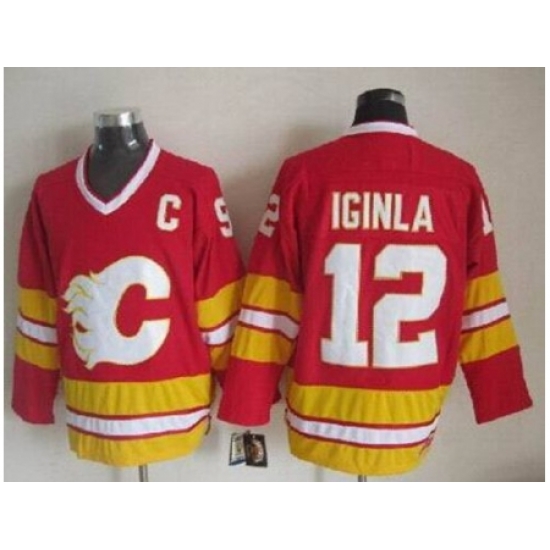 Calgary Flames #12 Jarome Iginla Red CCM Throwback Stitched NHL Jersey Calgary Flames #12 Jarome Iginla Red CCM Throwback Stitched NHL Jersey