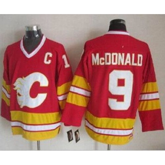 Calgary Flames #9 Lanny McDonald Red CCM Throwback Stitched NHL Jersey Calgary Flames #9 Lanny McDonald Red CCM Throwback Stitched NHL Jersey