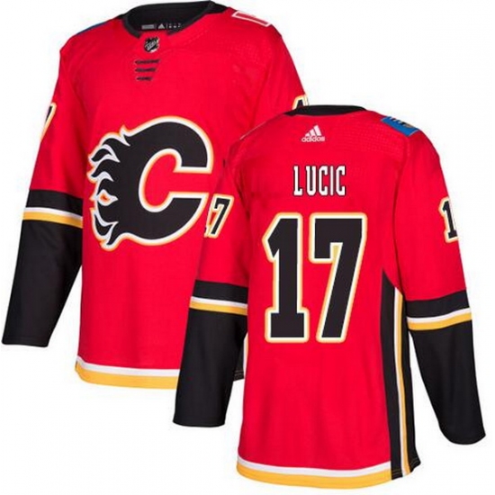 Men Calgary Flames 17 Milan Lucic Red Adidas Jersey Men Calgary Flames 17 Milan Lucic Red Adidas Jersey