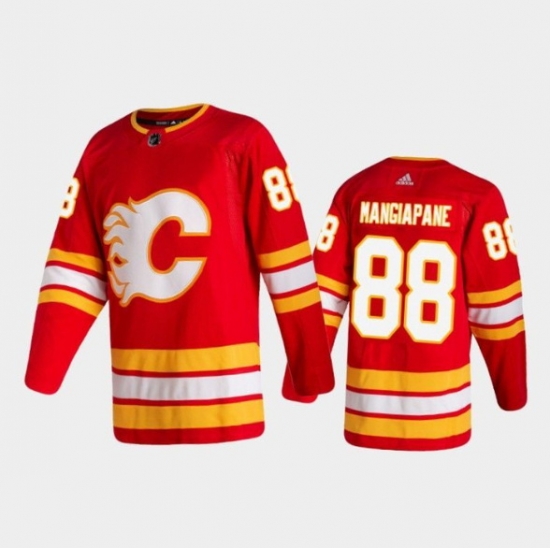 Men Calgary Flames 88 Andrew Mangiapane Red Stitched Jersey Men Calgary Flames 88 Andrew Mangiapane Red Stitched Jersey