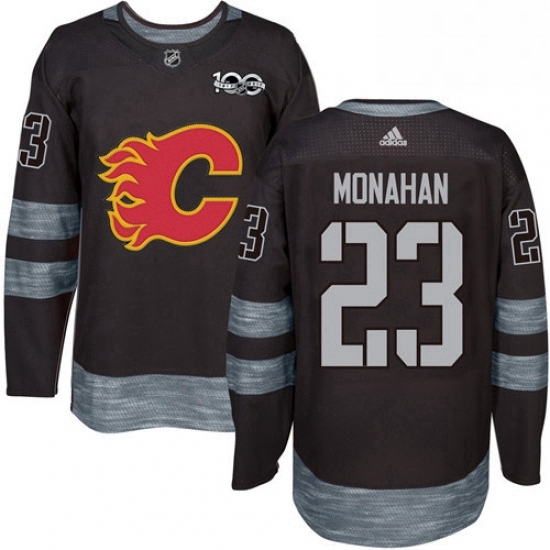 Mens Adidas Calgary Flames 23 Sean Monahan Authentic Black 1917 2017 100th Anniversary NHL Jersey Mens Adidas Calgary Flames 23 Sean Monahan Authentic Black 1917 2017 100th Anniversary NHL Jersey