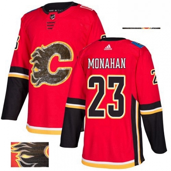 Mens Adidas Calgary Flames 23 Sean Monahan Authentic Red Fashion Gold NHL Jersey Mens Adidas Calgary Flames 23 Sean Monahan Authentic Red Fashion Gold NHL Jersey