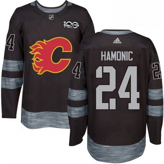 Mens Adidas Calgary Flames 24 Travis Hamonic Authentic Black 1917 2017 100th Anniversary NHL Jersey Mens Adidas Calgary Flames 24 Travis Hamonic Authentic Black 1917 2017 100th Anniversary NHL Jersey