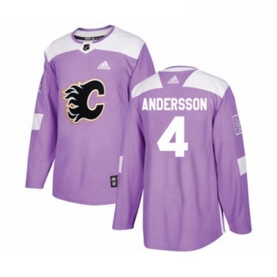 Mens Adidas Calgary Flames 4 Rasmus Andersson Authentic Purple Fights Cancer Practice NHL Jerse Mens Adidas Calgary Flames 4 Rasmus Andersson Authentic Purple Fights Cancer Practice NHL Jerse