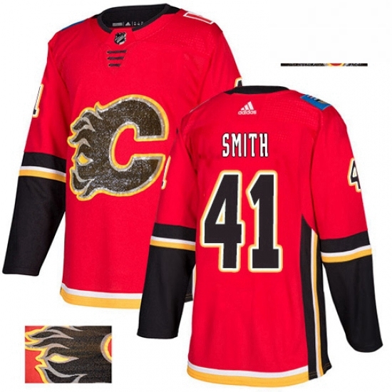 Mens Adidas Calgary Flames 41 Mike Smith Authentic Red Fashion Gold NHL Jersey Mens Adidas Calgary Flames 41 Mike Smith Authentic Red Fashion Gold NHL Jersey