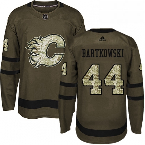 Mens Adidas Calgary Flames 44 Matt Bartkowski Premier Green Salute to Service NHL Jersey Mens Adidas Calgary Flames 44 Matt Bartkowski Premier Green Salute to Service NHL Jersey