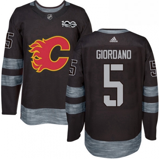 Mens Adidas Calgary Flames 5 Mark Giordano Authentic Black 1917 2017 100th Anniversary NHL Jersey Mens Adidas Calgary Flames 5 Mark Giordano Authentic Black 1917 2017 100th Anniversary NHL Jersey