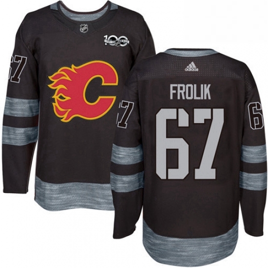 Mens Adidas Calgary Flames 67 Michael Frolik Authentic Black 1917 2017 100th Anniversary NHL Jersey Mens Adidas Calgary Flames 67 Michael Frolik Authentic Black 1917 2017 100th Anniversary NHL Jersey