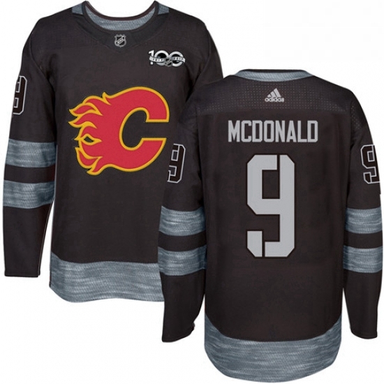 Mens Adidas Calgary Flames 9 Lanny McDonald Authentic Black 1917 2017 100th Anniversary NHL Jersey Mens Adidas Calgary Flames 9 Lanny McDonald Authentic Black 1917 2017 100th Anniversary NHL Jersey